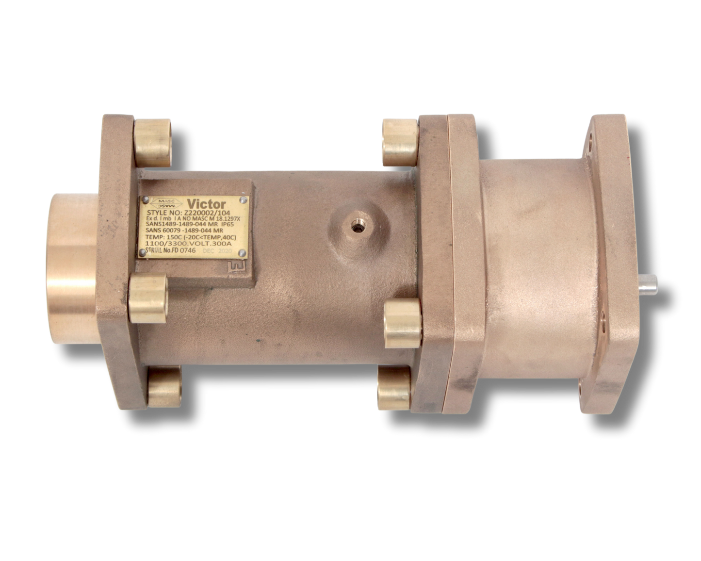 VICTOR PLUGS AND SOCKETS 3.3kV 300A Bolted Socket 70mm2 CR