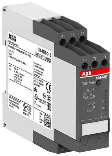 ABB CM-MSS.33P Therm. motor protec. relay 2c/o, 110-130VAC/220-240VAC 1SVR740712R2200