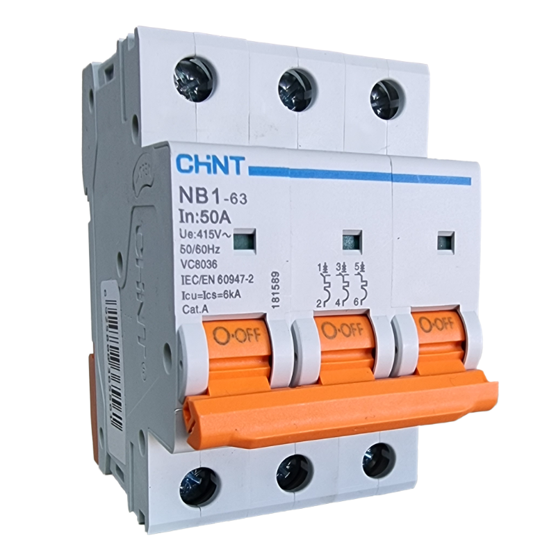 Chint 6kA 3P 1A Circuit Breaker D-Curve NB1-63-3P-D01-06