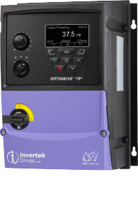 Invertek Optidrive P2 IP66 Switched, 4.3 Amps 0.75 kW 1Ph. Input, 3Ph. Output, 200-240V, EMC Filter, Brake Chopper, TFT Display ODP-2-22075-1KF4B-MN