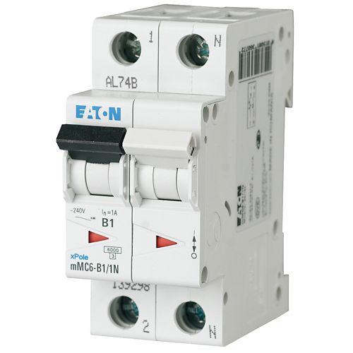 EATON CIRCUIT BREAKER 10kA CURVE C 1P+N - 6A