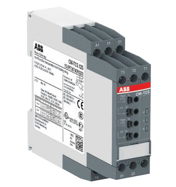ABB CM-TCS.23S Temperature monitoring relay Temp.-range 0...+200?ª??ƒ???ÿ?¯C, 24VAC/DC 1SVR730740R9300