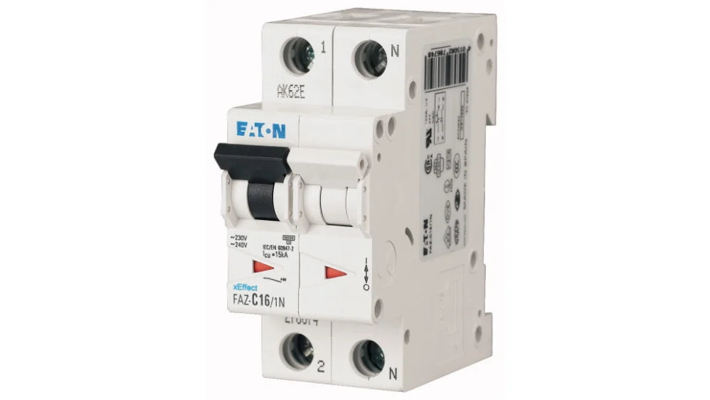 EATON CIRCUIT BREAKER 15kA CURVE C 1P+N - 2A