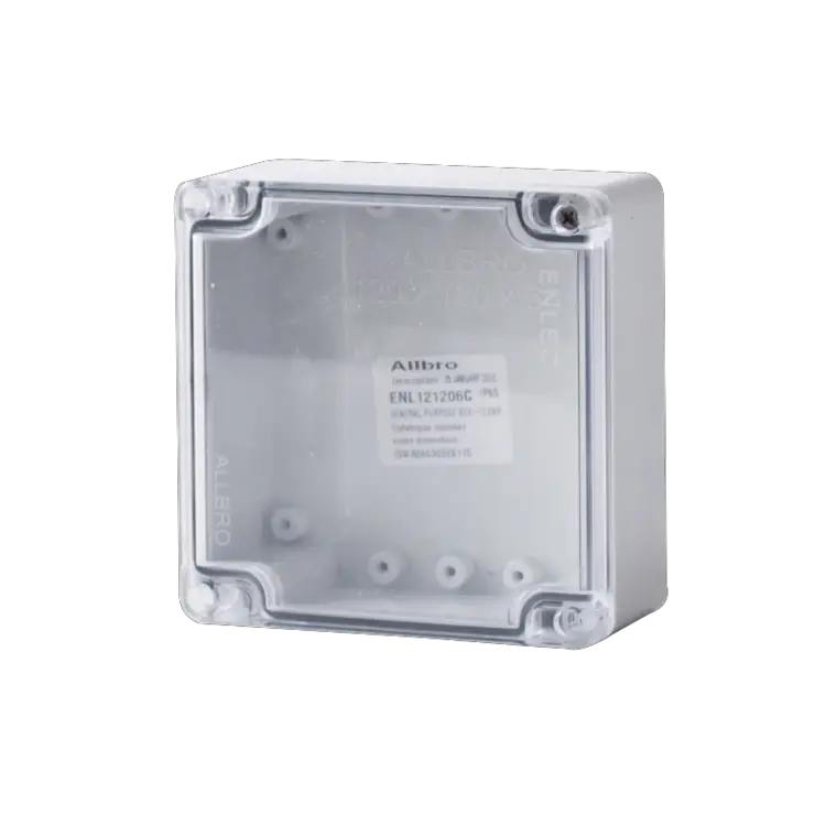 ALLBRO ENL121206C Grey Base + Clear Lid BOXES EXCLUDE DEVICE PLATE - SOLD SEPARATELY