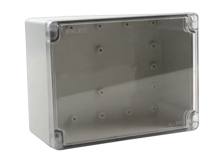 ALLBRO ENL201509C Grey Base + Clear Lid BOXES EXCLUDE DEVICE PLATE - SOLD SEPARATELY