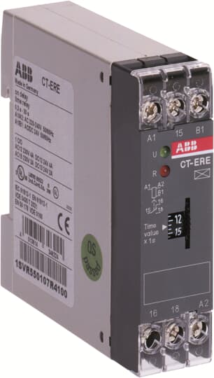 ABB CT-ERE Time relay, ON-delay 1c/o, 0.3-30min, 110-130VAC 1SVR550100R5100