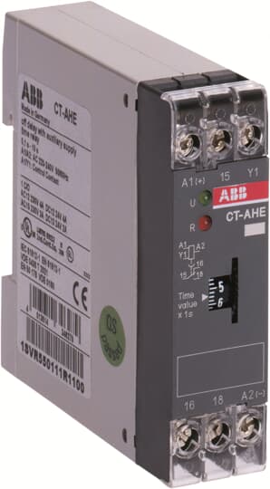ABB CT-AHE Time relay, OFF-delay 1c/o, 0.3-30s, 24VAC/DC 1SVR550118R4100