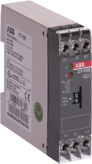 ABB CT-YDE Time relay, star-delta 1c/o, 3-300s, 24VAC/DC 220-240VAC 1SVR550207R2100