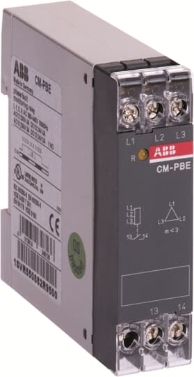ABB CM-PBE Phase loss monitoring relay 1n/o, L1,2,3= 380-440VAC 1SVR550882R9500