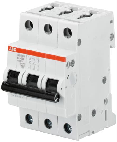 ABB S203M-C2 Miniature Circuit Breaker - 3P - C - 2 A 2CDS273001R0024