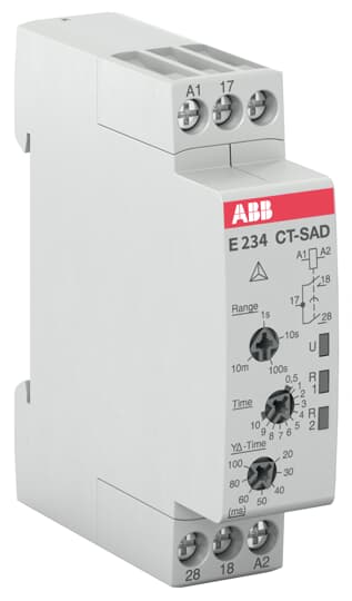 ABB CT-SAD.22 Time relay, star-delta 2n/o, 24-48VDC, 24-240VAC 1SVR500210R0100