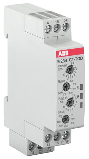 ABB CT-TGD.22 Time relay, pulse generator 2c/o, 24-48VDC, 24-240VAC 1SVR500160R0100