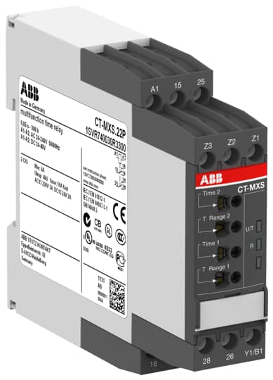 ABB CT-MXS.22P Time relay, multifunction 2c/o, 24-48VDC, 24-240VAC 1SVR740030R3300