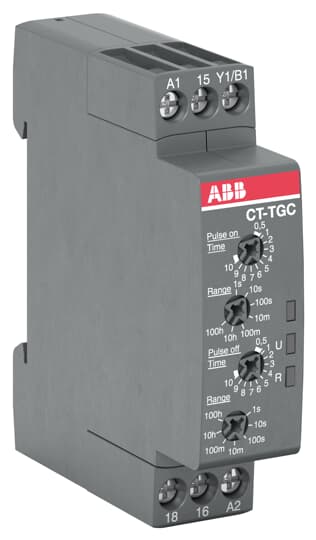 ABB CT-TGC.12 Time relay, Pulse generator 1c/o, 24-48VDC/24-240VAC 1SVR508160R0000
