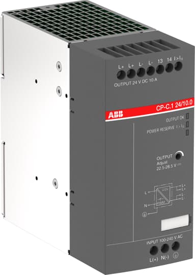 ABB CP-C.1 24/10.0 Power supply In:100-240VAC/90-300VDC Out:DC 24V/10A 1SVR360663R1001