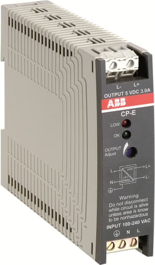ABB CP-E 5/3.0 Power supply In:100-240VAC Out: 5VDC/3.0A 1SVR427033R3000