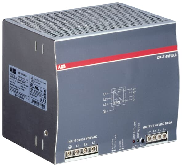 ABB CP-T 48/10.0 Power supply In: 3x400-500VAC Out: 48VDC/10.0A 1SVR427055R2000