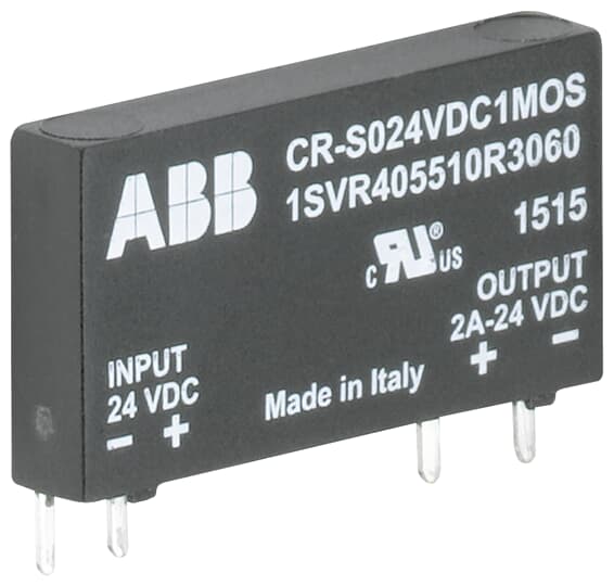 ABB CR-S024VDC1TRI Pluggable optocoupler Input= 24 V DC, Output= 2 A/240 V AC 1SVR405510R3070