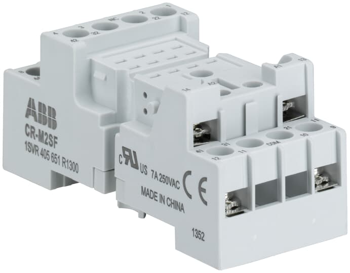 ABB CR-M4SF Standard socket, fork type for 2c/o or 4c/o CR-M relay 1SVR405651R3300