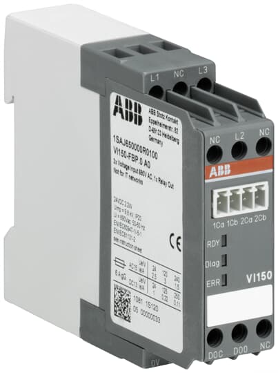ABB VI150-FBP.0 Voltage-Module for UMC100 Use in grounded networks, Ue 150-690V AC 1SAJ650000R0100