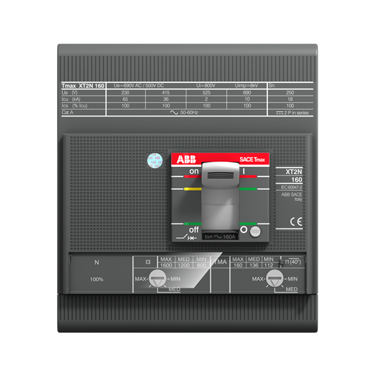 ABB Moulded Case Circuit Breaker XT2S 160 TMA 125-1250 4p F F InN=100% 1SDA067582R1