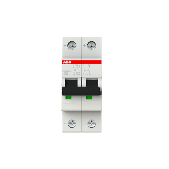 ABB S202M-K10UC Miniature Circuit Breaker - 2P - K - 10 A 2CDS272061R0427