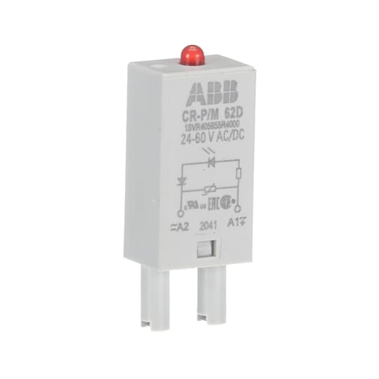 ABB CR-P/M 62D Pluggable module varistor and LED red, 24-60VAC/DC 1SVR405655R4000