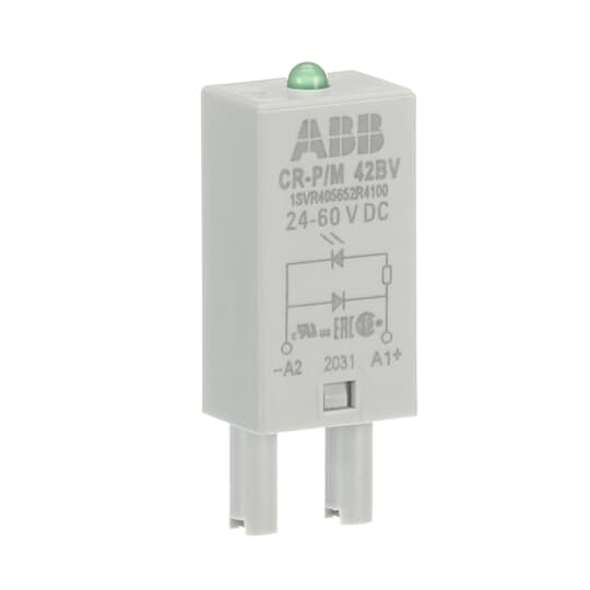 ABB CR-P/M 42BV Pluggable module diode and LED green, 24-60VDC, A1+, A2- 1SVR405652R4100