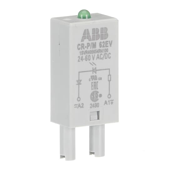 ABB CR-P/M 62EV Pluggable module LED green, 24-60VAC/DC 1SVR405654R4100