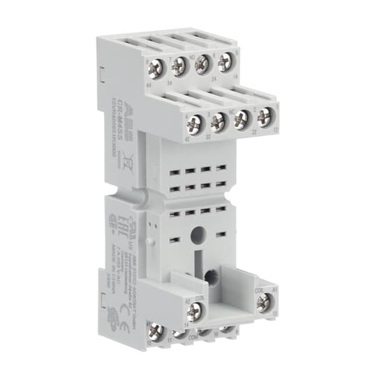 ABB CR-M4SS Standard socket for 2c/o or 4c/o CR-M relay 1SVR405651R3000