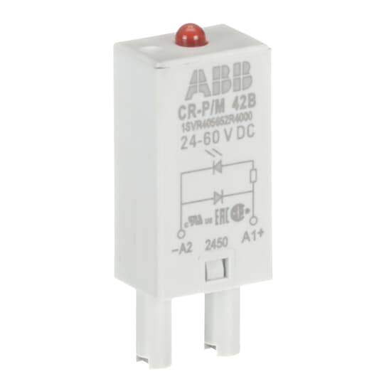 ABB CR-P/M 42B Pluggable module diode and LED red, 24-60VDC, A1+, A2- 1SVR405652R4000