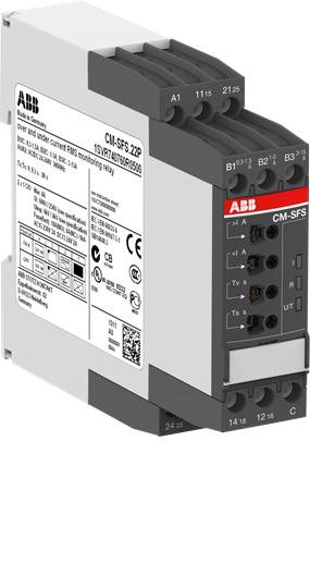 ABB CM-SFS.22S Current monitoring relay 2c/o,B-C=0.3-15A RMS, 24-240VAC/DC 1SVR730760R0500