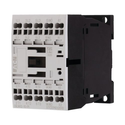 EATON  CONTACTOR, 3 POLE, 380 V 400 V 5.5 KW, 1 N/O, 110 V 50 HZ, 120 V 60 HZ, AC OPERATION, PUSH IN TERMINALS