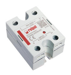 RELPOL S.A RSR95 single phase panel SSR with IP20 cover; load current at 80A; input 4-32VDC, output 0-75VDC, MOSFET structure;
