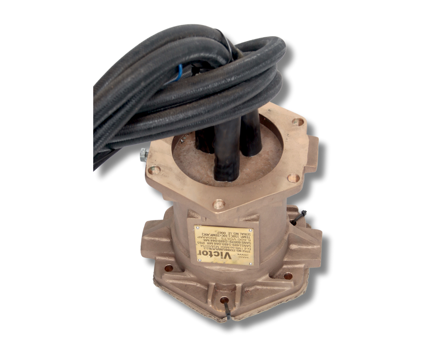 VICTOR PLUGS AND SOCKETS 6.6kV 400A Adaptor c/w Resin & 1.5m Tails 120mm2