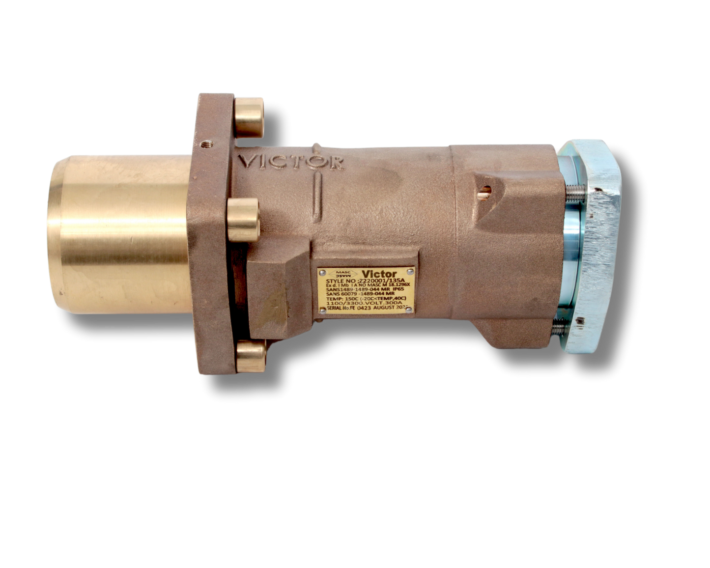 VICTOR PLUGS AND SOCKETS 3.3kV 300A Bolted Plug 120mm2 CR