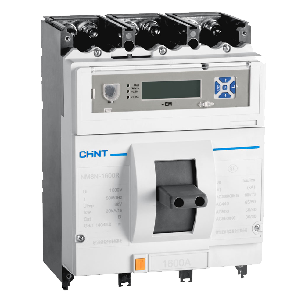 Chint 70KA 800A 3P MCCB
(Electronic 0.4-1In) LCD display NM8N-800Q/3P-800-EM