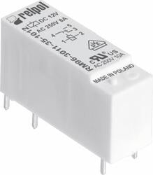 RELPOL S.A Miniature relays RM96-3031-35-1005, 1 NC. Contact material: AgSnO2. Voltage coil 5 V DC. Rated load AC1  8 A / 250 V AC. Mounting: for PCB and sockets. Cover protection category IP 67.