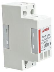 RELPOL S.A Industrial relays RG25-3022-28-1110, 2 NO. Contact material: AgSnO2. Voltage coil 110 V DC. Rated load AC1  25 A / 400 V AC. Mounting: mounting on 35 mm rail. Cover protection category IP 20.