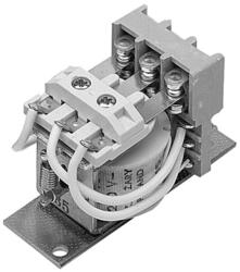 RELPOL S.A Industrial relays R15-2313-23-1048-WTLD, 3 CO. Contact material: AgNi/Au hard gold plating. Voltage coil 48 V DC. Rated load AC1  10 A / 250 V AC. Mounting: for plug-in sockets. Cover protection category IP 40.