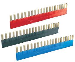 RELPOL S.A Interconnection strip ZG20 bridges common input or output signals,  maximum permissible current is 36 A / 250 V AC.Red Colour