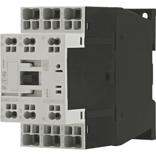 EATON  CONTACTOR, 3 POLE, 380 V 400 V 15 KW, 1 N/O, 1 NC, 230 V 50 HZ, 240 V 60 HZ, AC OPERATION, PUSH IN TERMINALS