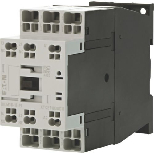 EATON  CONTACTOR, 3 POLE, 380 V 400 V 18.5 KW, 1 N/O, 1 NC, 110 V 50 HZ, 120 V 60 HZ, AC OPERATION, PUSH IN TERMINALS