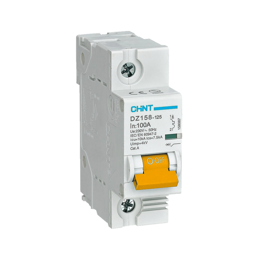 Chint 6kA 1P 80A Circuit Breaker D-Curve AC/DC DZ158-1P-D080-06