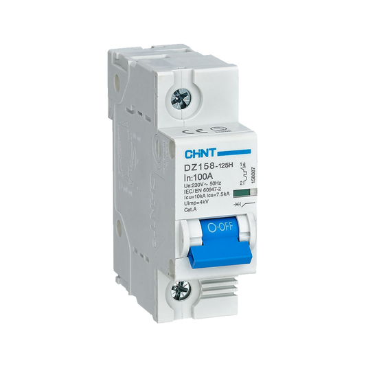Chint 10kA 1P 125A Circuit Breaker C-Curve AC/DC DZ158H-1P-C125-10