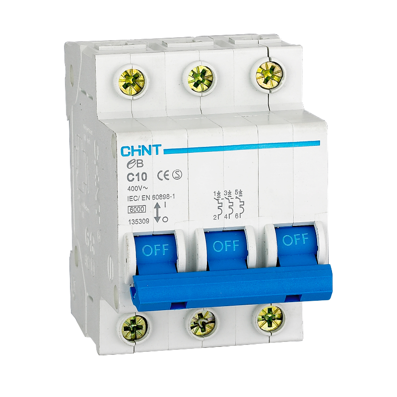 Chint 3kA 3P 25A Circuit Breaker C-Curve EBC-3P-25A-3KA