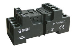 RELPOL S.A Plug-in sockets for relay R4N. Screw terminals. Max. tightening moment for the terminal: 0,7 Nm. 35 mm rail mount acc. to PN-EN 60715 or on panel mounting 67 x 30,8 x 30(~63,7) mm. Four poles.Rated load 6 A, 300 V AC.