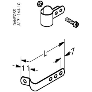 Danfoss Switches accessories, Sensor Clamp 017-420366