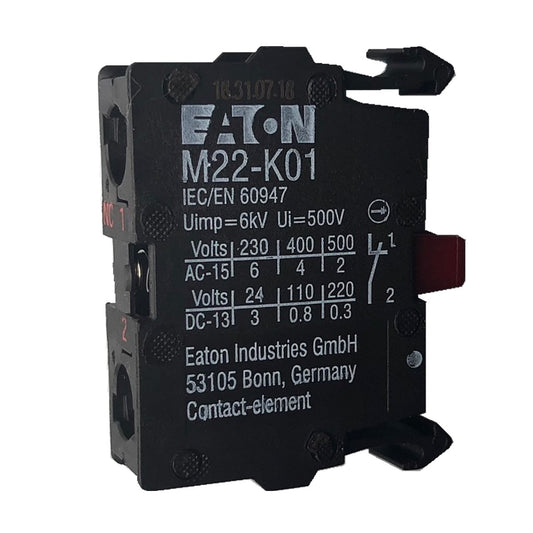 EATON  CONTACT BLOCK 1 X N/C SCREW TERM