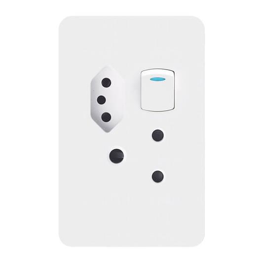 Chint Double Switched Socket 16A 4x4 NEW3-N44230